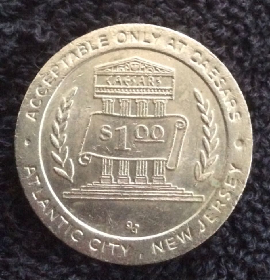 Caesars Julius Caesar AC $1 Gaming Token  coin collectible - Main Image 2