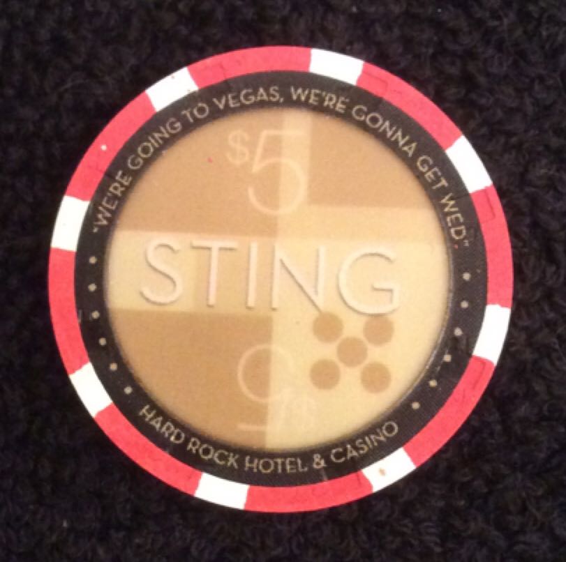 Hard Rock Hotel LV Sting Nothing $5 Casino Chip  coin collectible - Main Image 2