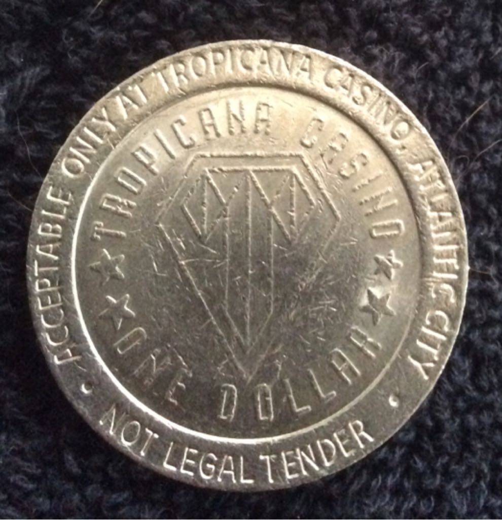 Tropicana AC $1 Gaming Token  coin collectible - Main Image 2