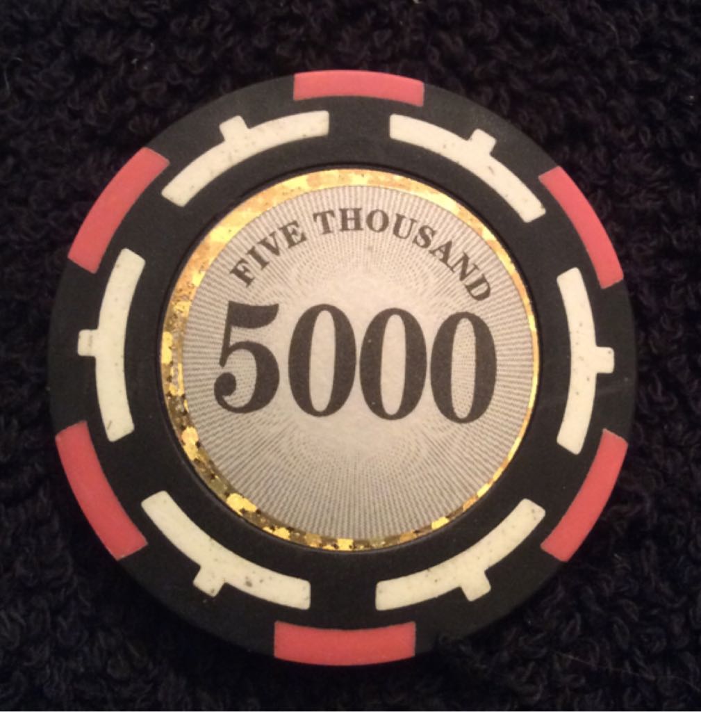 5000 Clearvision Poker Chip  coin collectible - Main Image 2