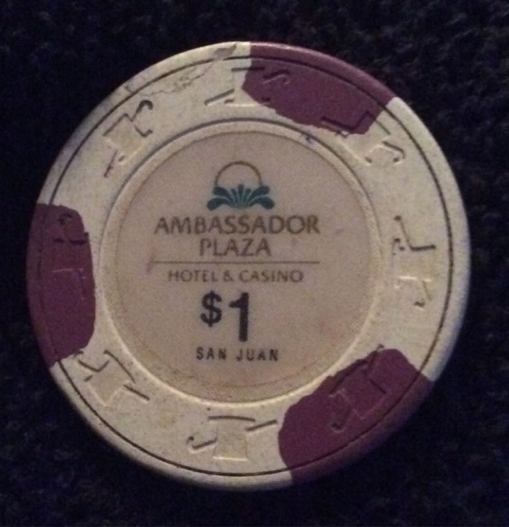 Ambassador Plaza Hotel & Casino San Juan $1 Casino Chip  coin collectible - Main Image 2