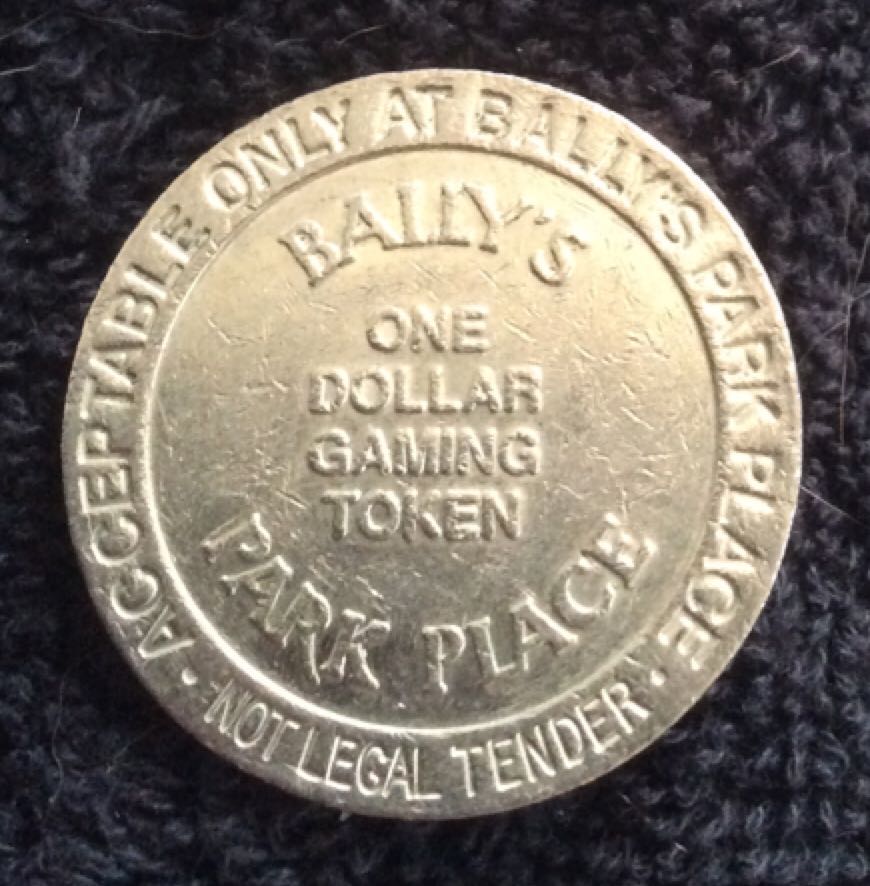 Bally’s Park Place AC $1 Gaming Token  coin collectible - Main Image 2