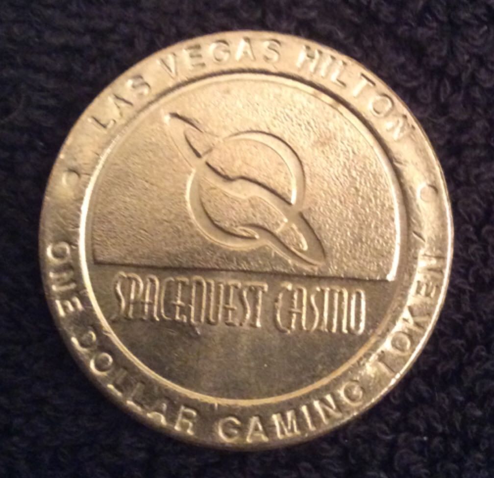 LV Hilton Spacequest Casino $1 Gaming Token  coin collectible - Main Image 2