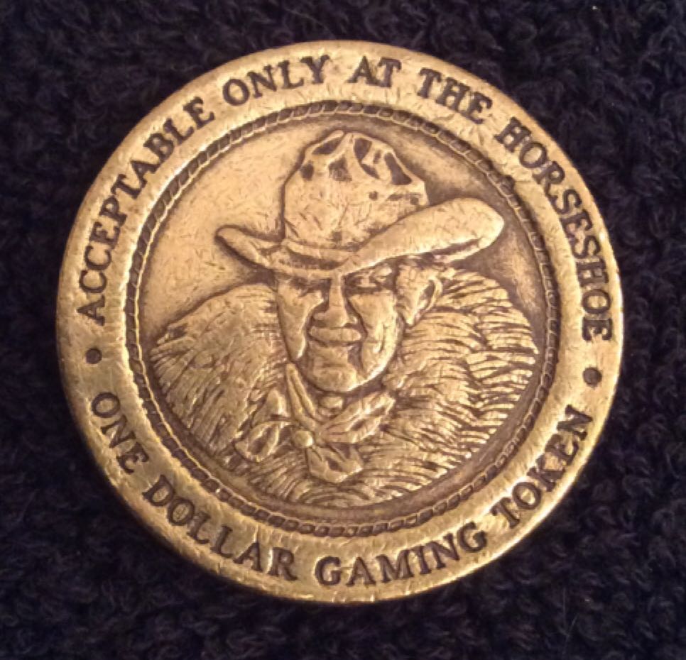 Binion’s Horseshoe LV $1 Poker Gaming Token  coin collectible - Main Image 2