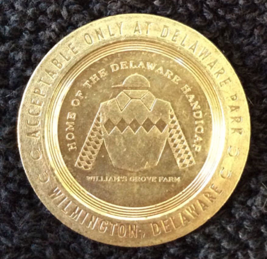 Delaware Park Racetrack & Slots $1 Gaming Token  coin collectible - Main Image 2