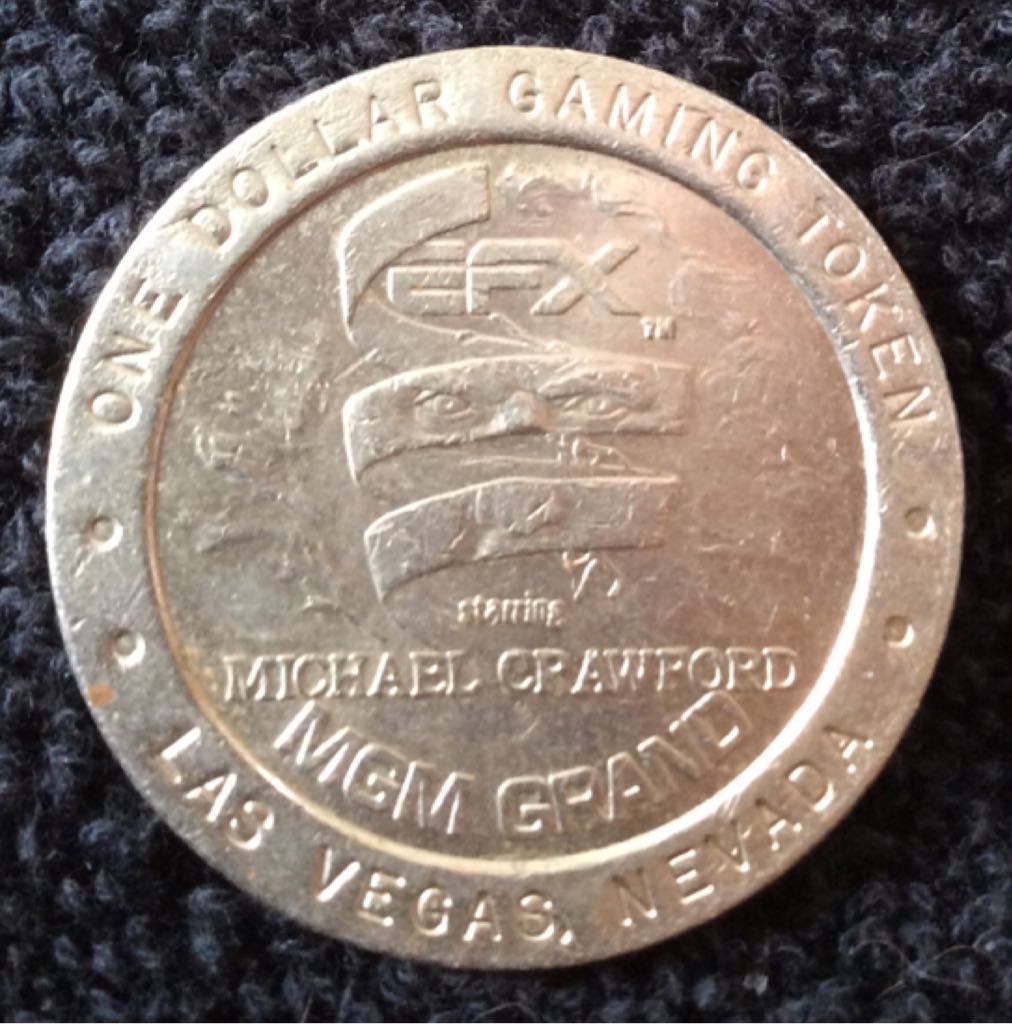 MGM Grand Hotel & Casino LV EFX $1 Gaming Token  coin collectible - Main Image 2