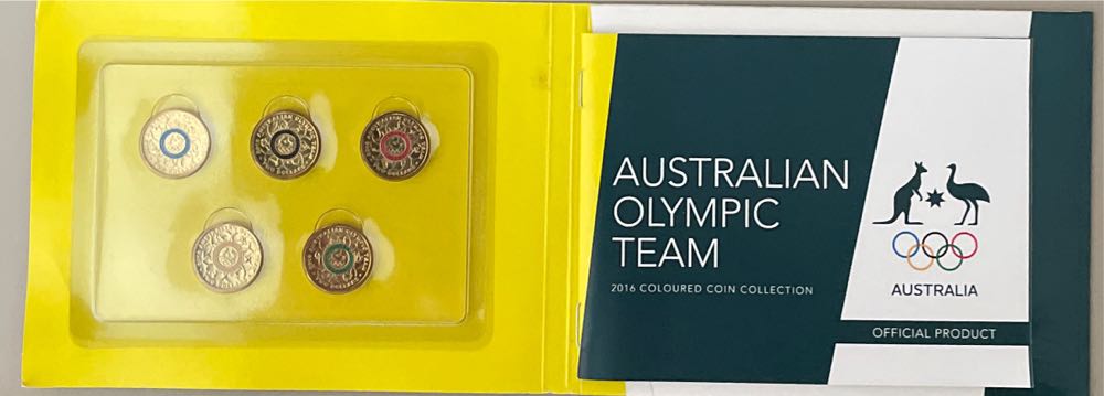 Rio Australian Olympic Team 5 X $2 Coloured Coin Collection  coin collectible [Barcode 9314687113092] - Main Image 3