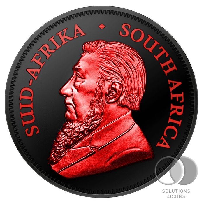 South Africa. 1 Rand 2022 Krugerrand, Obscura SPACE PLATINUM RED Schwarzplatin Weltneuheit, 1 Oz  coin collectible - Main Image 2