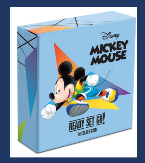 2020 Niue Disney RUNNING (1.) Mickey Mouse “READY SET GO!” 1 oz .999 Silver $2 Proof  coin collectible - Main Image 4