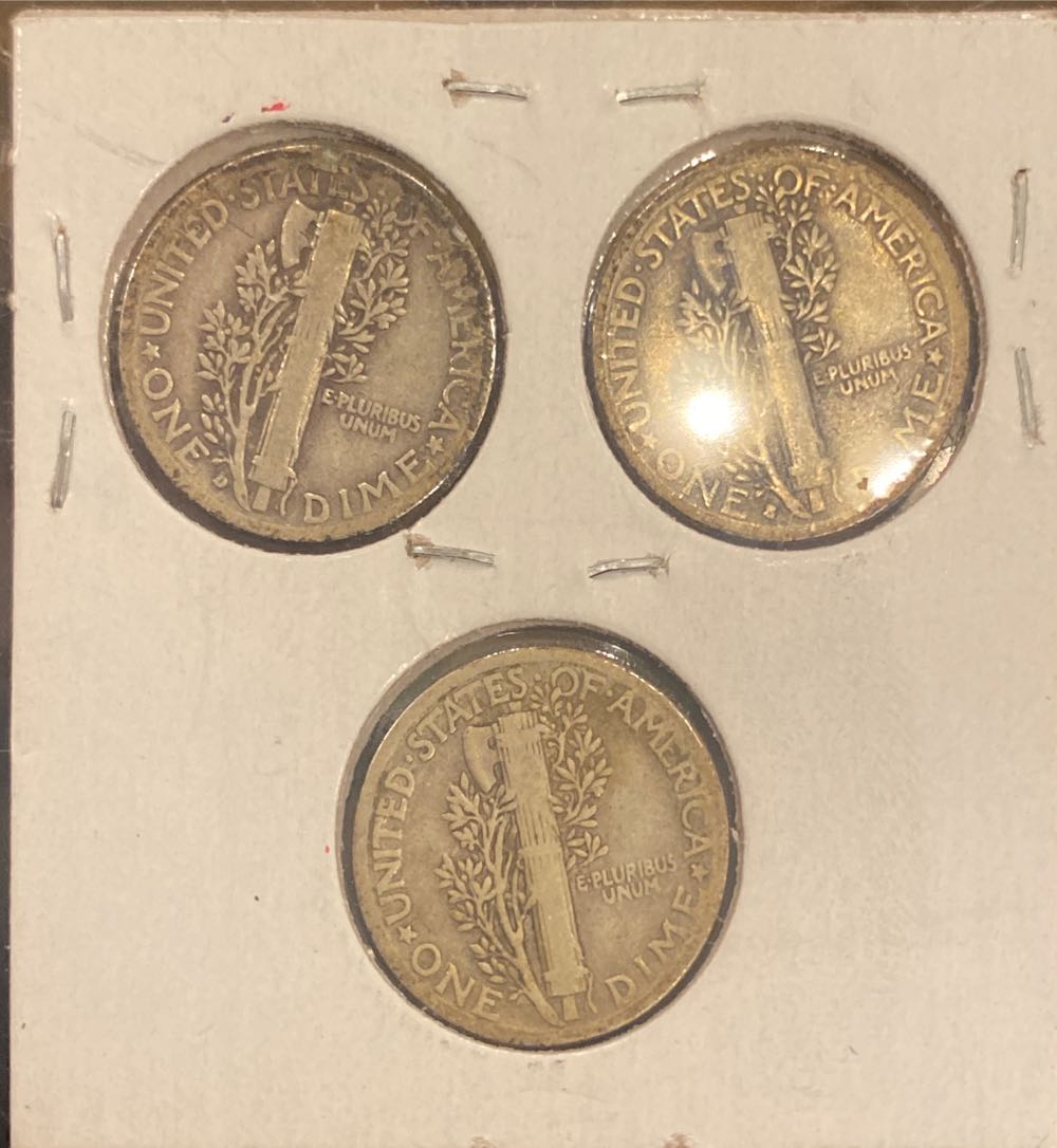 1936 Mercury Dime Set D,S,P  coin collectible - Main Image 2