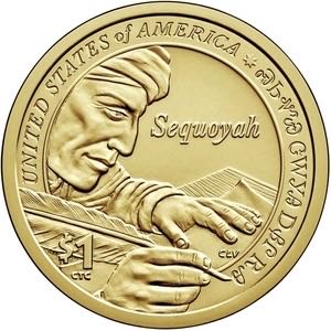 Sacagawea- Cherokee Syllabary Sequoyah  coin collectible - Main Image 2