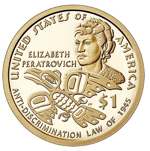 Sacagawea- Elizabeth Peratrovich  coin collectible - Main Image 2