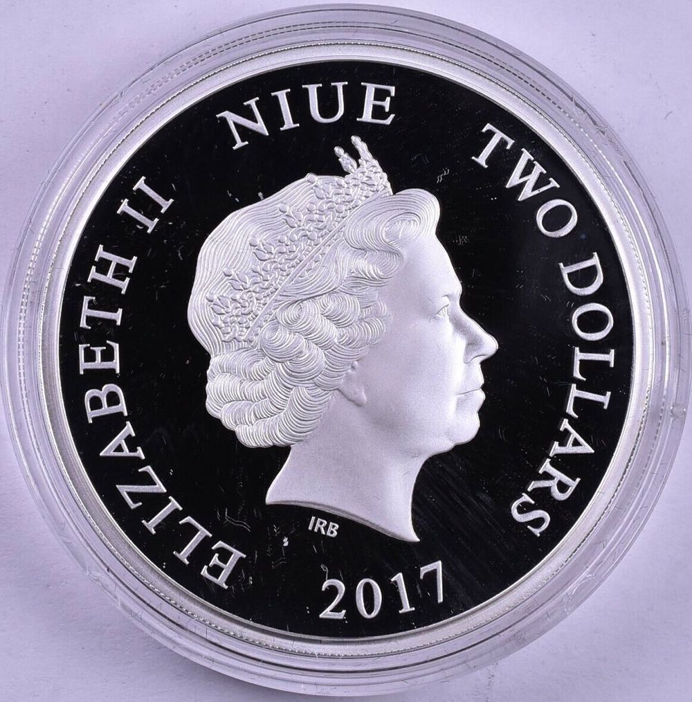 Niue 2017 2$ DISNEY MICKEY “THROUGH THE AGES (4.)” Fantasia 1 oz Silver Colorized Proof With Box & COA  coin collectible - Main Image 2