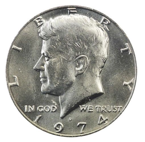 Kennedy Half Dollar 1974 P (No Mint Mark) coin collectible - Main Image 1