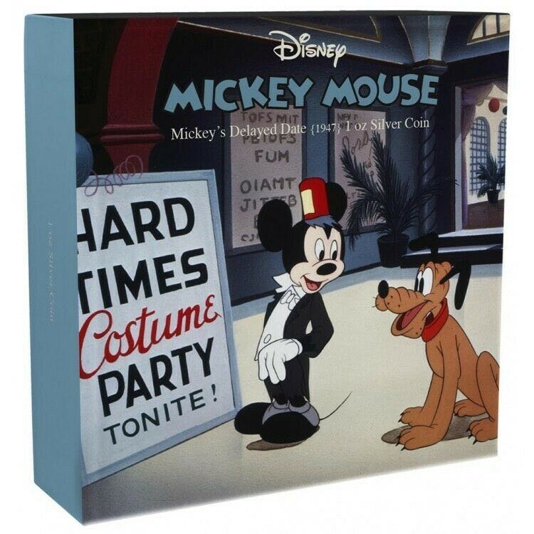 Niue 2017 2$ DISNEY MICKEY “THROUGH THE AGES (6.)” MICKEY’S DELAYED DATE 1oz SILVER PROOF COLOURED COIN  coin collectible - Main Image 4