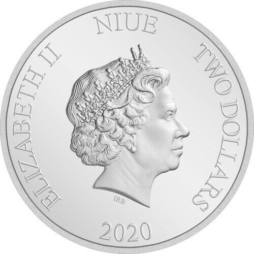 2020 Niue Disney CYCLING (3.) Mickey Mouse “IT’S TIME TO BE THE BEST” 1 oz .999 Silver 2$ Proof COA  coin collectible - Main Image 2