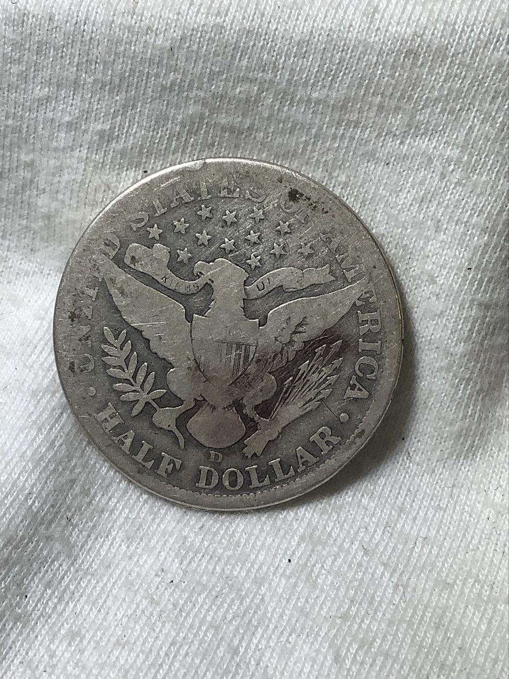 Barber Half Dollar 1908.D  coin collectible - Main Image 2