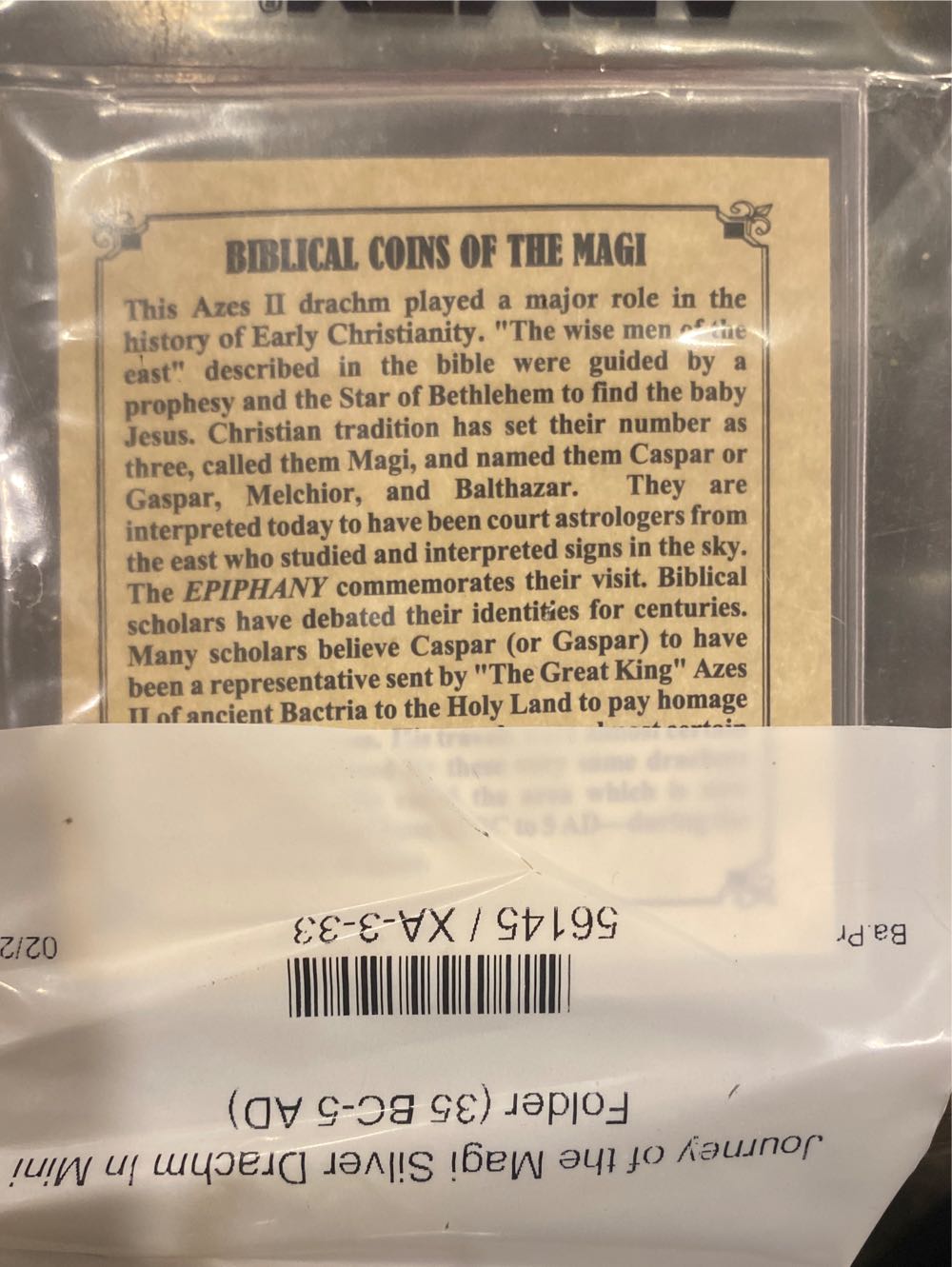 Journey Of The Magi Silver Drachm  coin collectible - Main Image 3