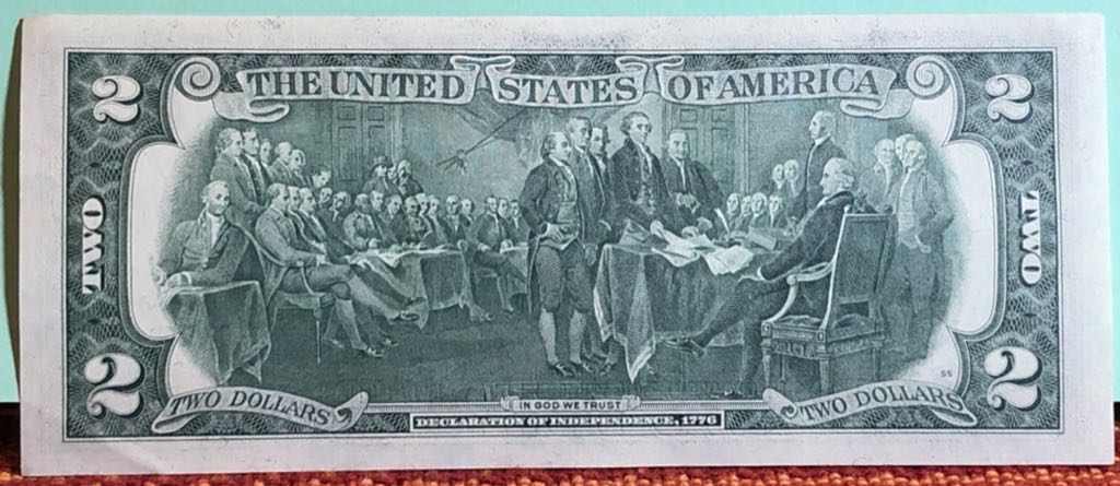 1976 Jefferson Two Dollar Bill  coin collectible - Main Image 2