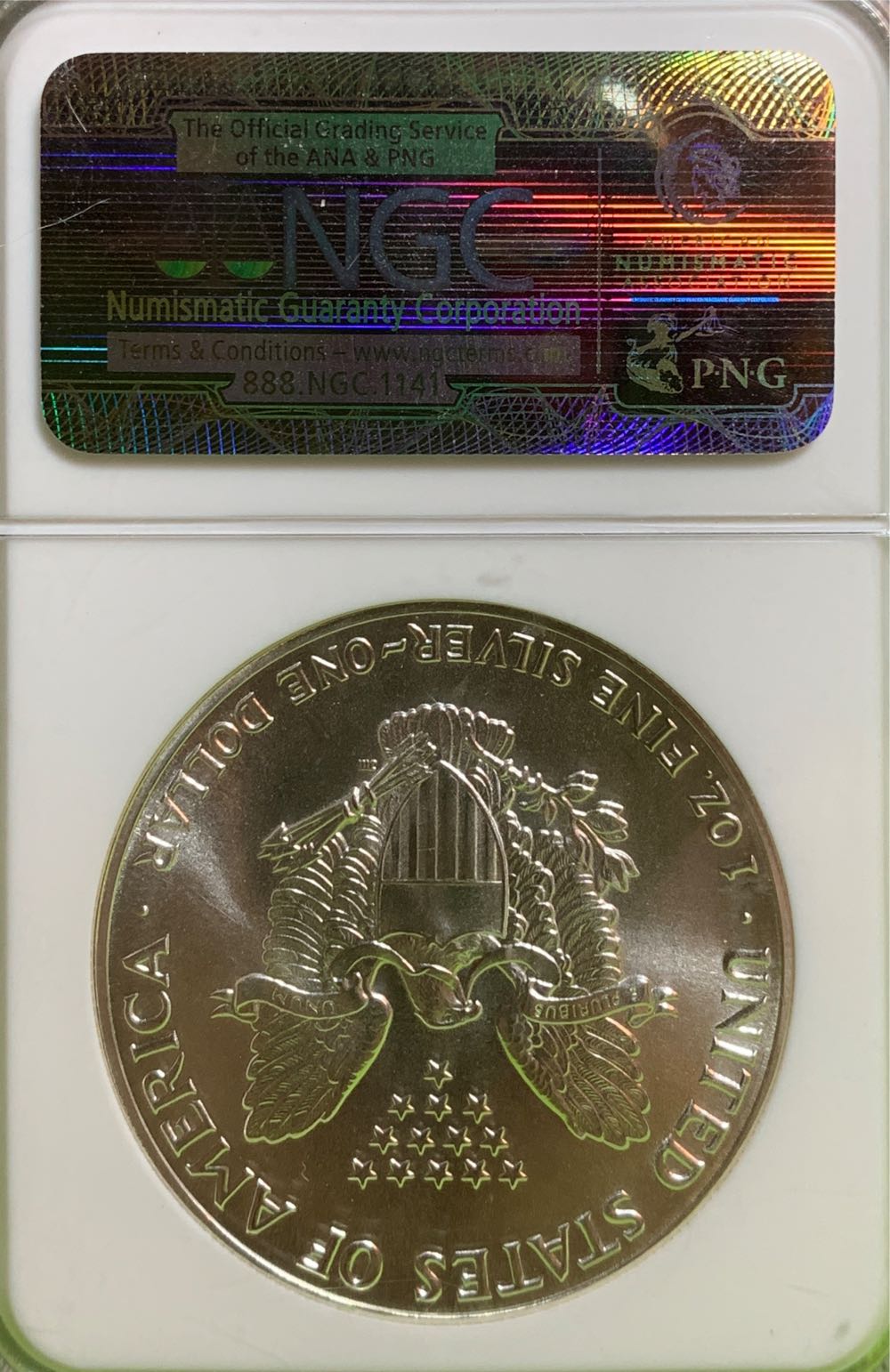 1986 Silver Eagle  coin collectible [Barcode 71000169003623845066] - Main Image 2