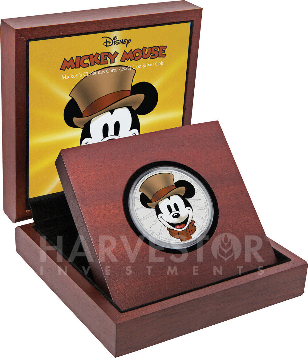Niue 2017 2$ DISNEY MICKEY “THROUGH THE AGES (8.)” A Christmas Carol Colorized Proof With Box and COA  coin collectible - Main Image 4
