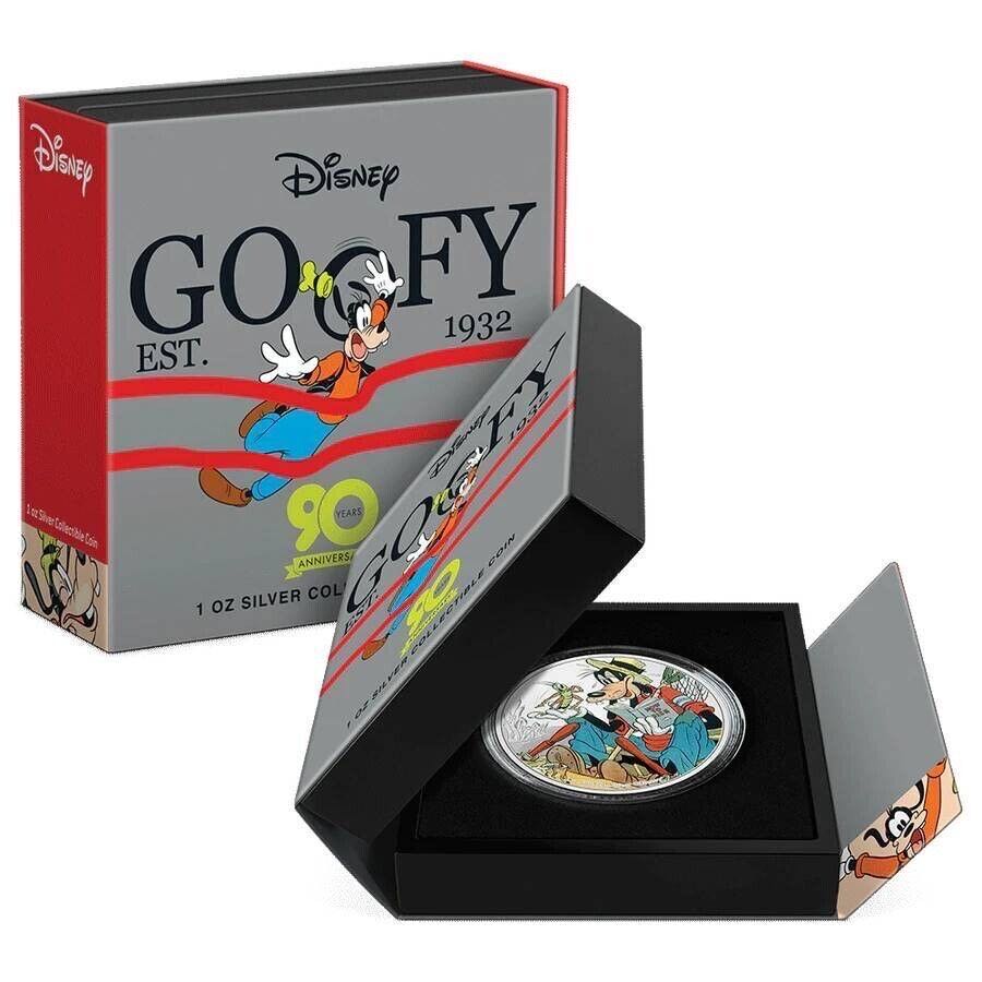 2022 Niue GOOFY 90TH ANNIVERSARY 1 OZ PURE SILVER PROOF COIN coin collectible - Main Image 3