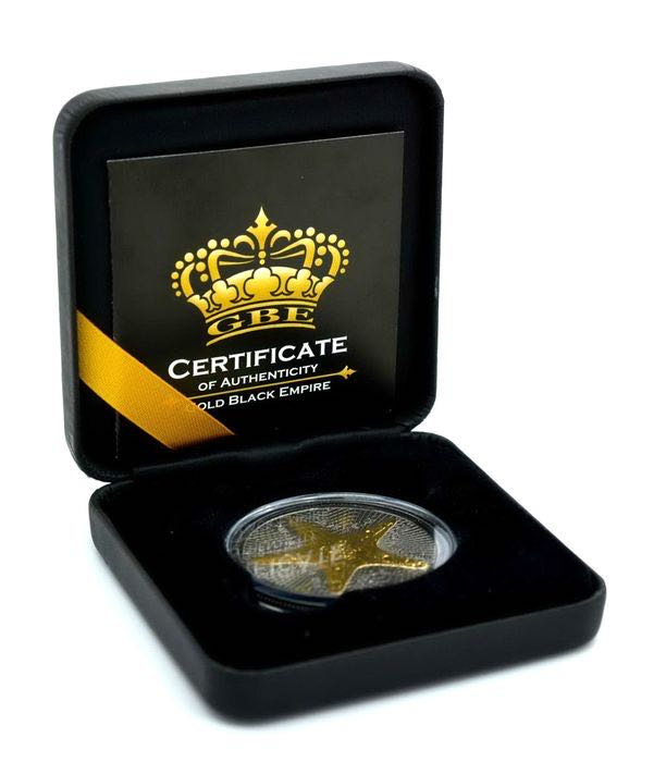 Cook Islands. 1 Dollar 2021 Silver Star Gold Black Empire Edition in Box - 1 Oz8=  coin collectible - Main Image 2