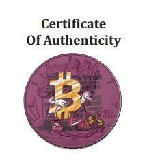 United States. 1 Dollar 2021 - American Eagle - ”Bitcoin on the Road” - Colorized - 1 Oz with COA coin collectible - Main Image 3