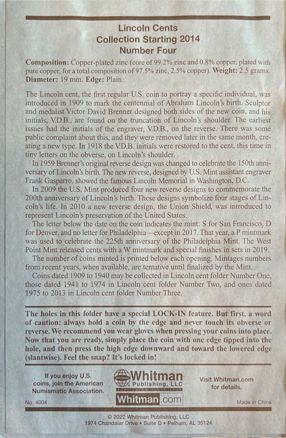 Lincoln Cents No.4: Starting 2014  coin collectible [Barcode 9780794840044] - Main Image 2