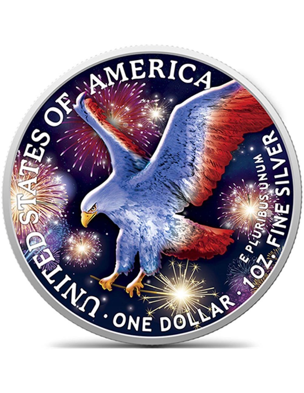USA 2022 $1 Liberty INDEPENDENCE DAY 4 July Glow in the Dark 1 Oz Silver Coin 1$  coin collectible - Main Image 3