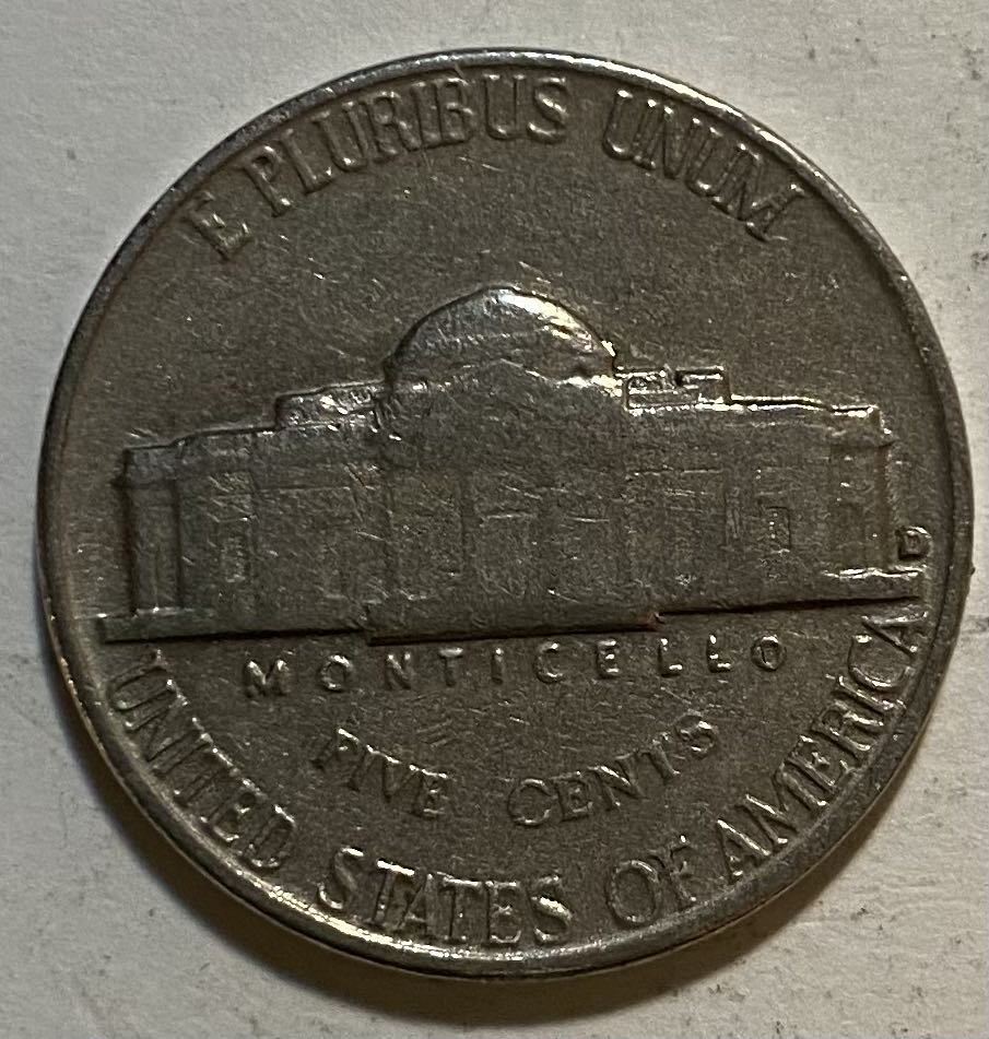 Nickel Jefferson 1961 D  coin collectible - Main Image 2