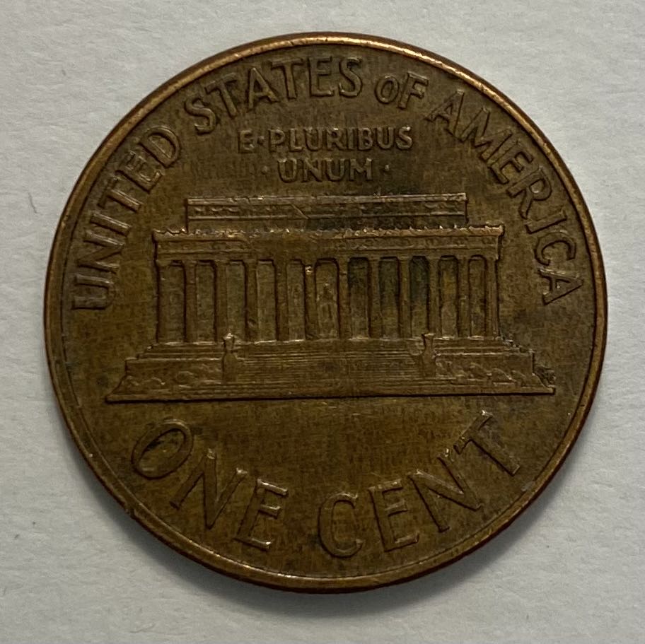 Penny Lincoln Memorial 1960 D  coin collectible - Main Image 2
