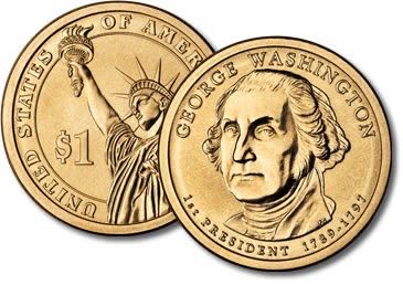 George Washington Presidential $1 Coin  coin collectible - Main Image 2