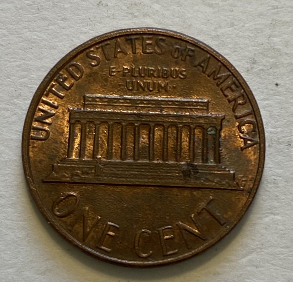 Penny Lincoln Memorial 1985 D  coin collectible - Main Image 2