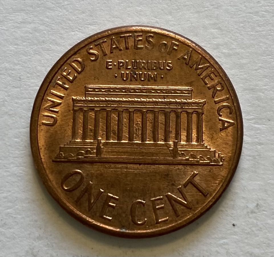 Penny Lincoln Memorial 1988  coin collectible - Main Image 2
