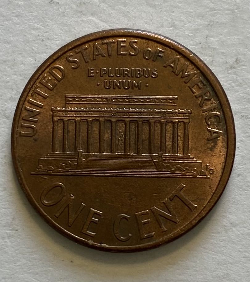Penny Lincoln Memorial 1993 D  coin collectible - Main Image 2
