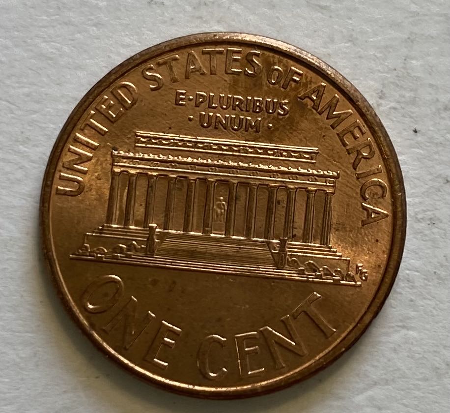 Penny Lincoln Memorial 1999  coin collectible - Main Image 2