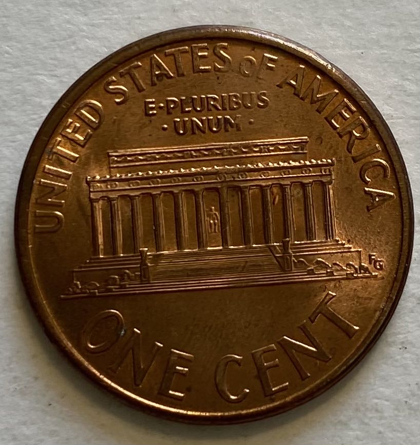 Penny Lincoln Memorial 1995 D  coin collectible - Main Image 2