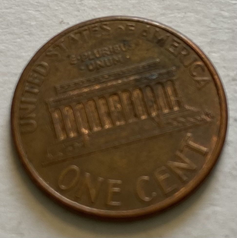 Penny Lincoln Memorial 1997 D  coin collectible - Main Image 2
