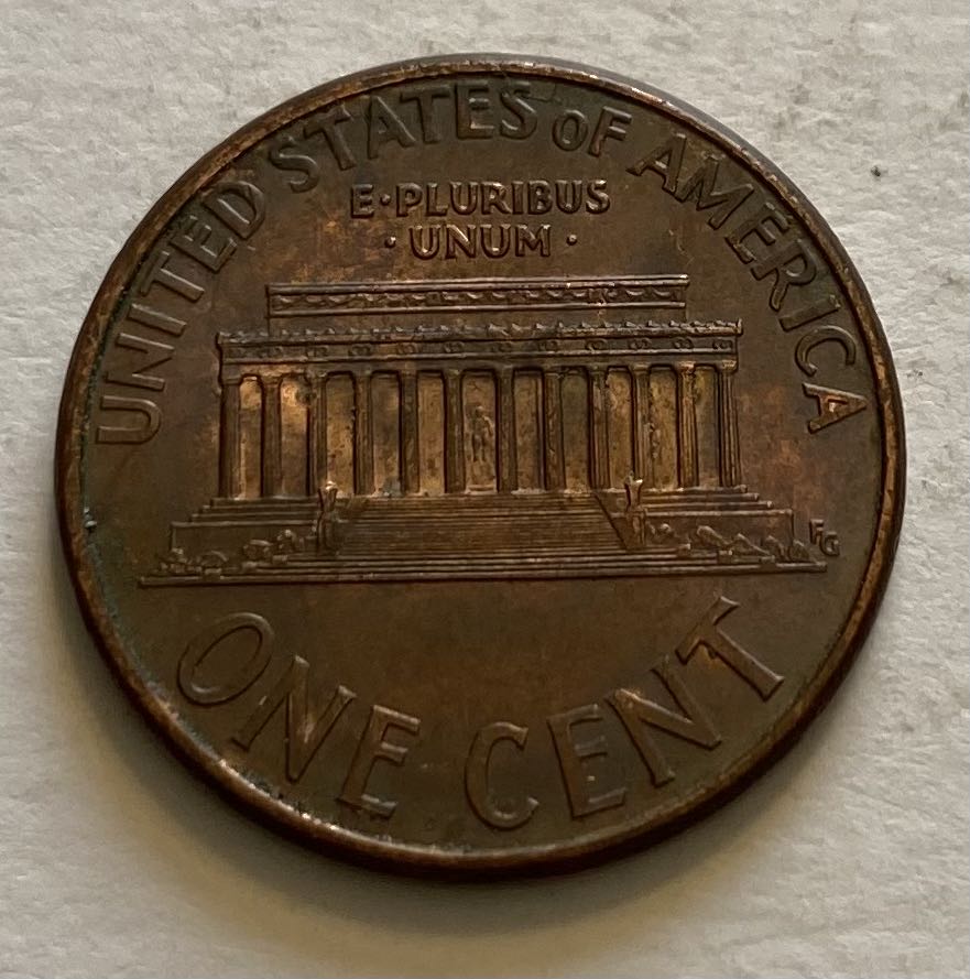 Penny Lincoln Memorial 1998  coin collectible - Main Image 2