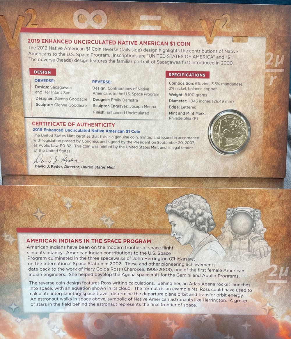 2019 Native American Coin And Currency Set  coin collectible [Barcode 704786040136] - Main Image 2