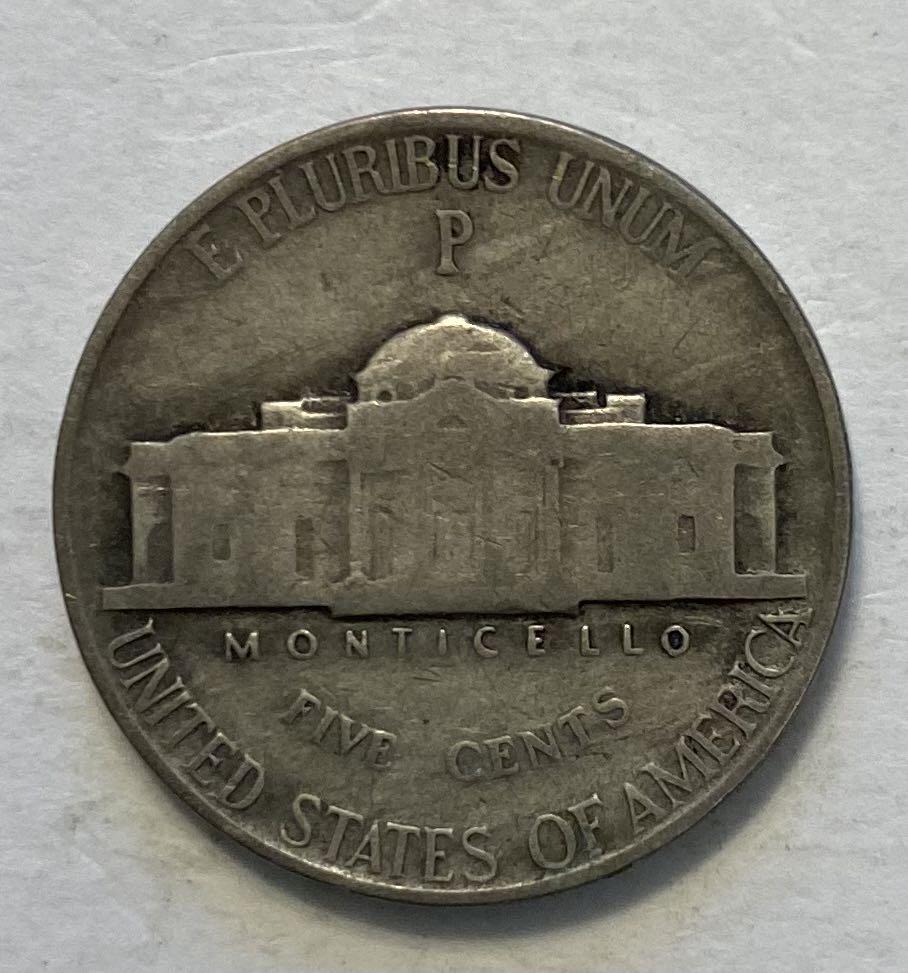 Nickel Jefferson 1945 Silver  coin collectible - Main Image 2