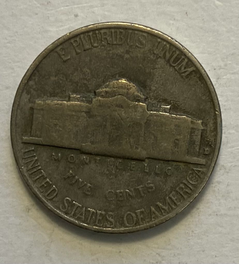 Nickel Jefferson 1959 D  coin collectible - Main Image 2