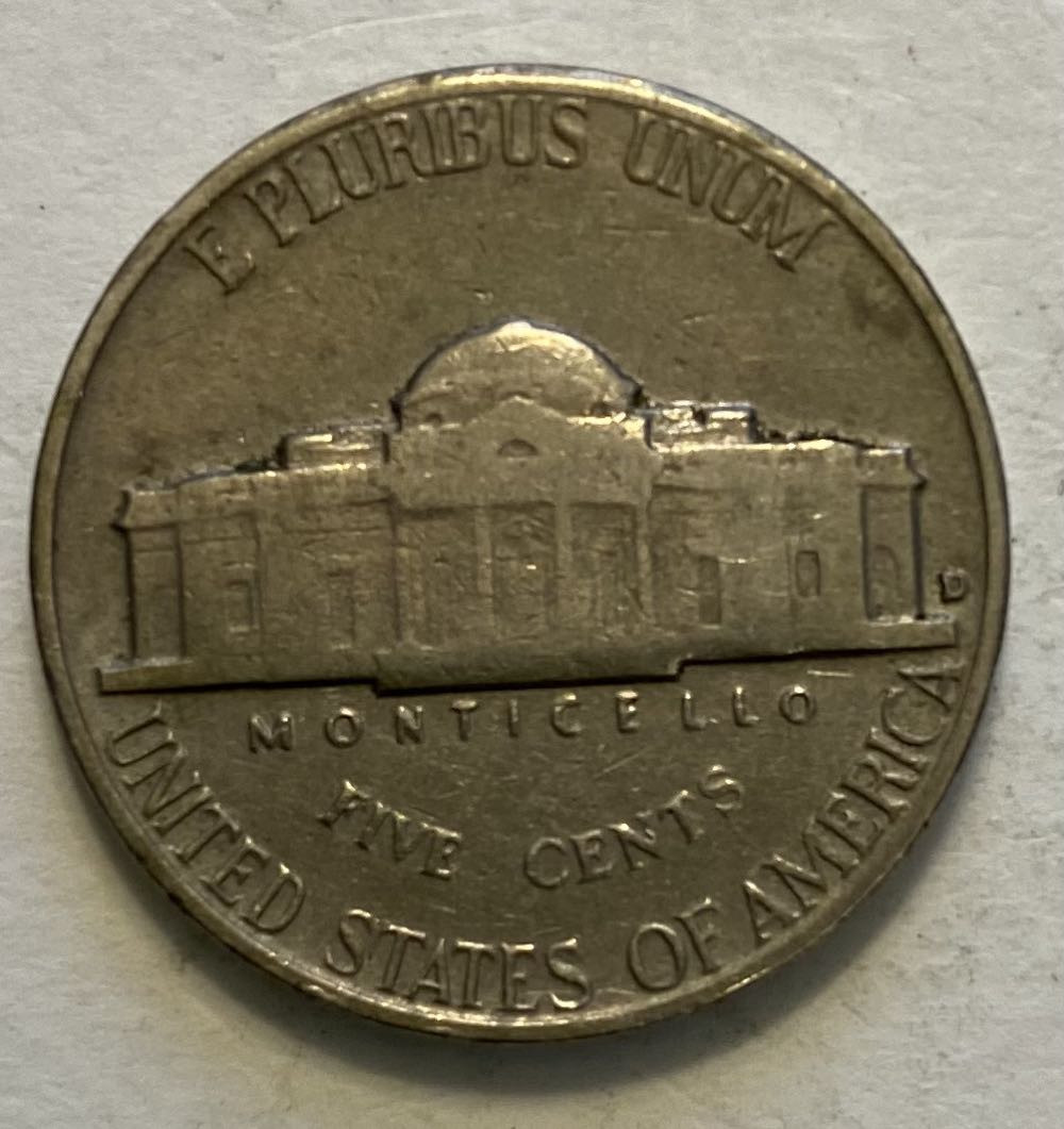 Nickel Jefferson 1960 D  coin collectible - Main Image 2