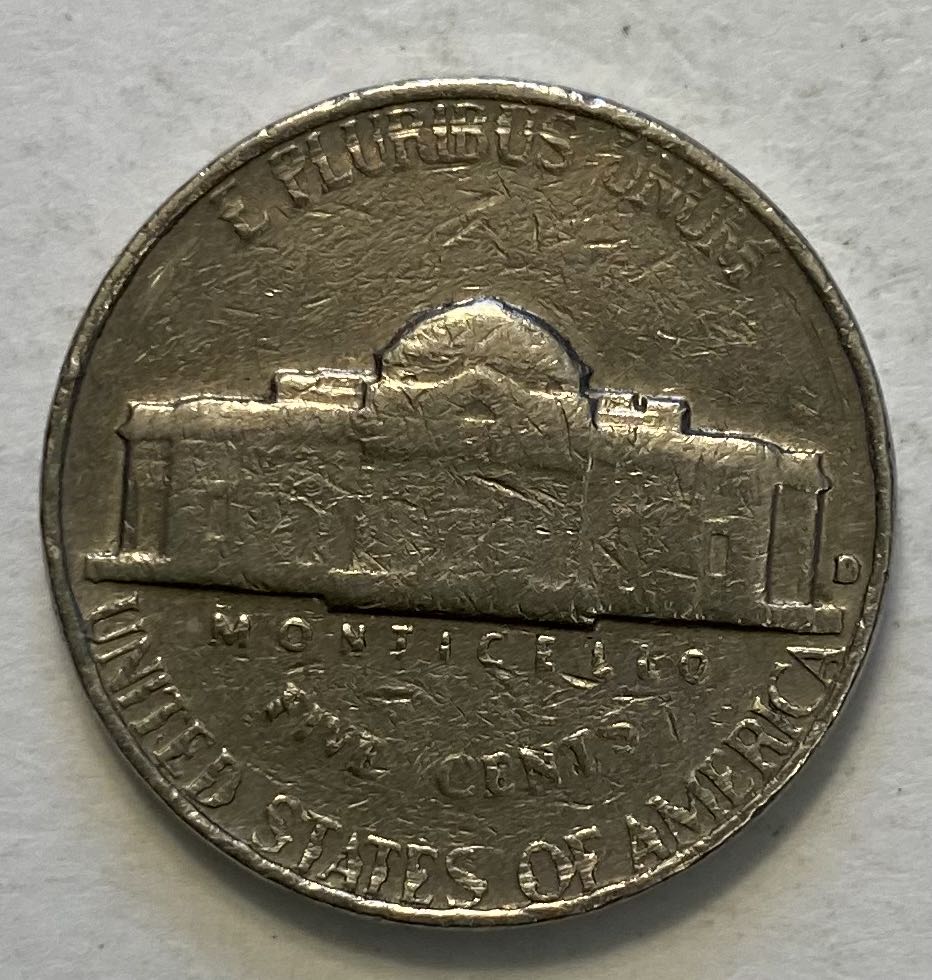 Nickel Jefferson 1964 D  coin collectible - Main Image 2