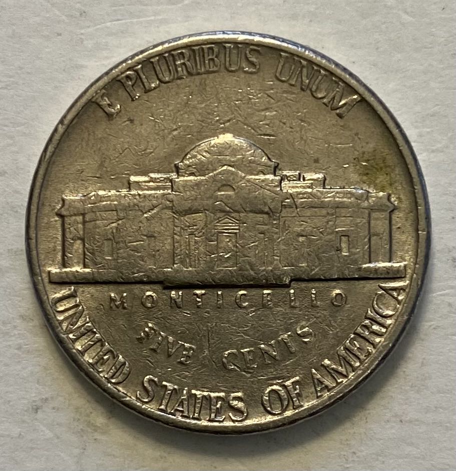 Nickel Jefferson 1977 D  coin collectible - Main Image 2