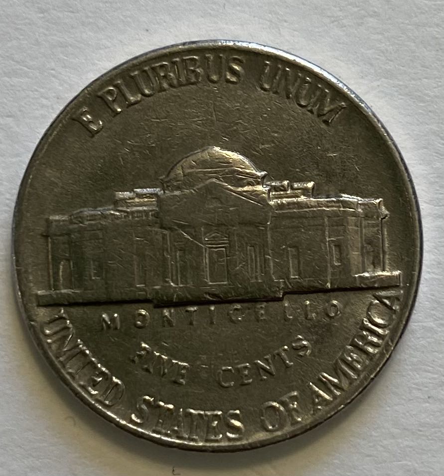 Nickel Jefferson 1982 P  coin collectible - Main Image 2