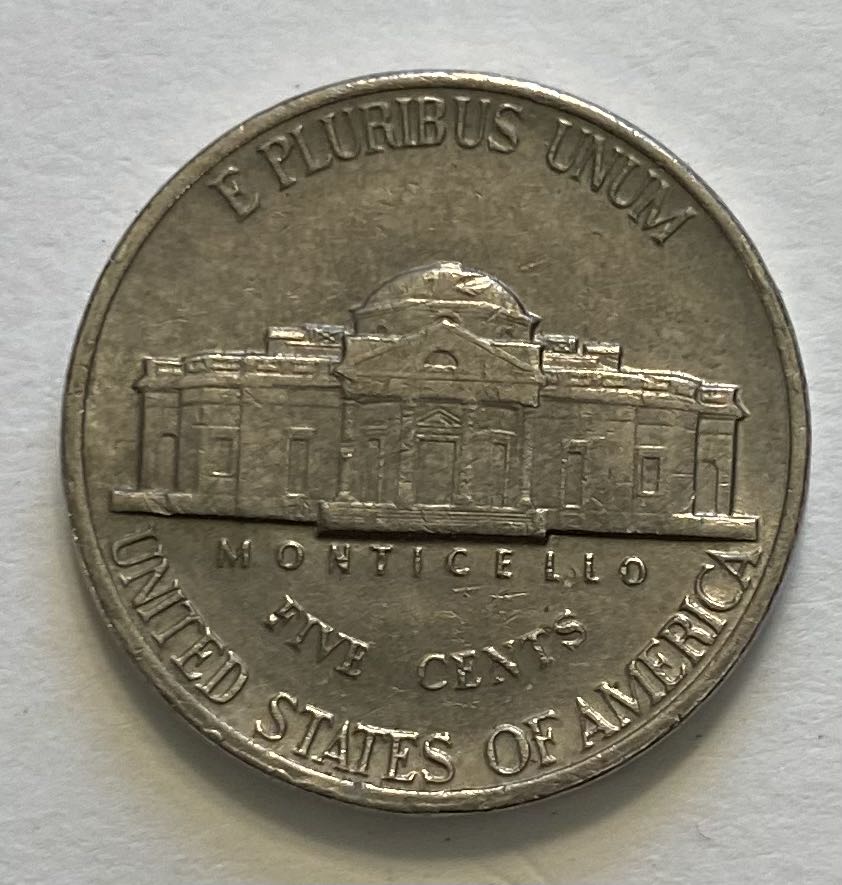 Nickel Jefferson 1987 D  coin collectible - Main Image 2