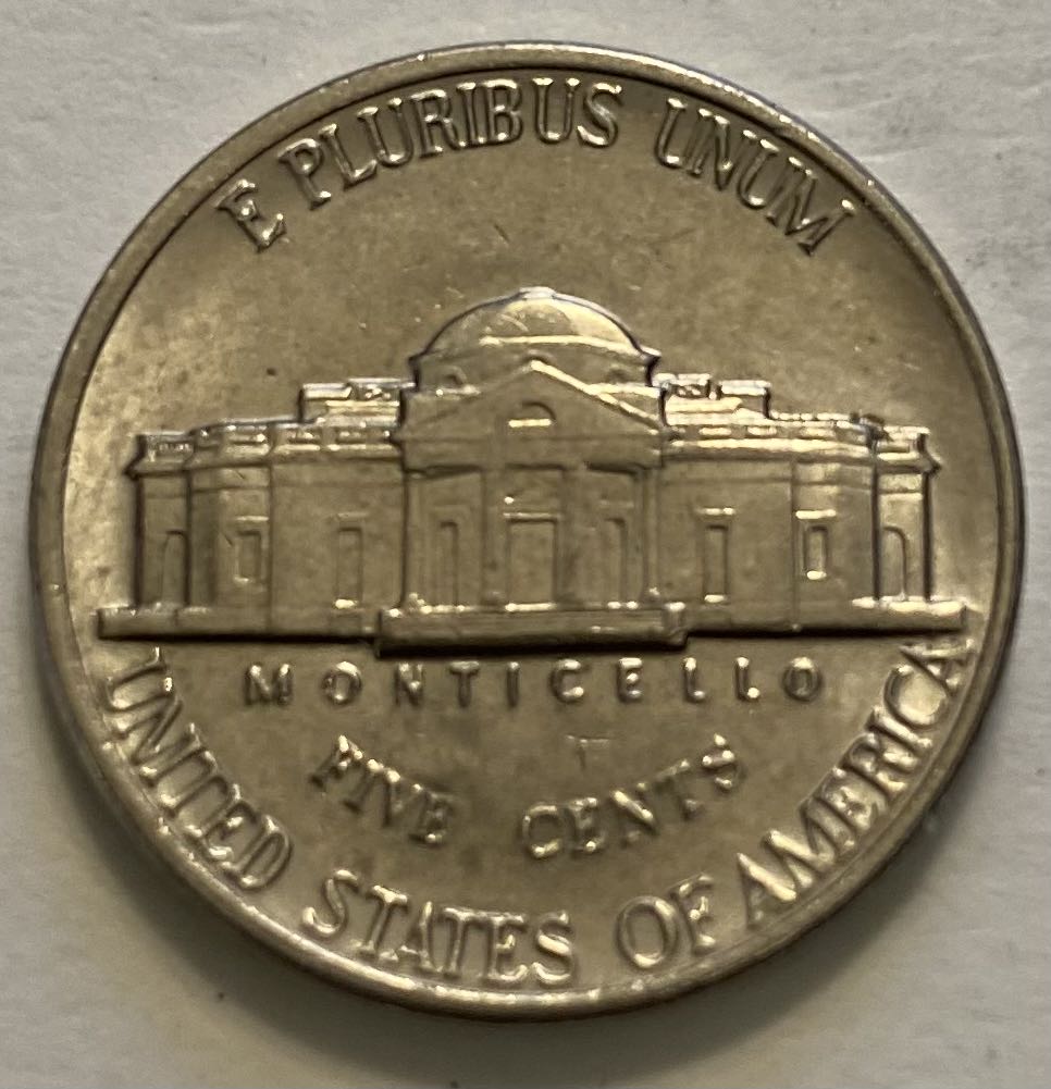 Nickel Jefferson 1988 D  coin collectible - Main Image 2