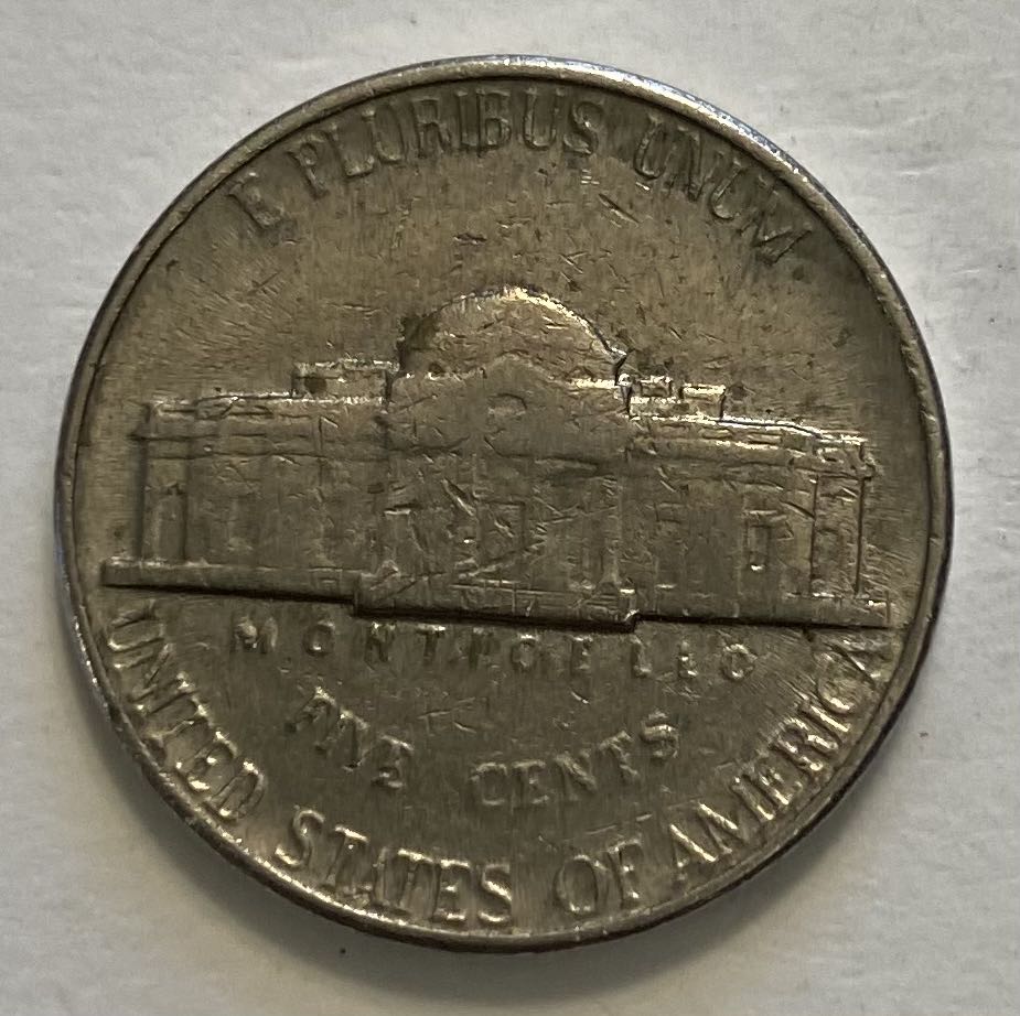 Nickel Jefferson 1990 P  coin collectible - Main Image 2